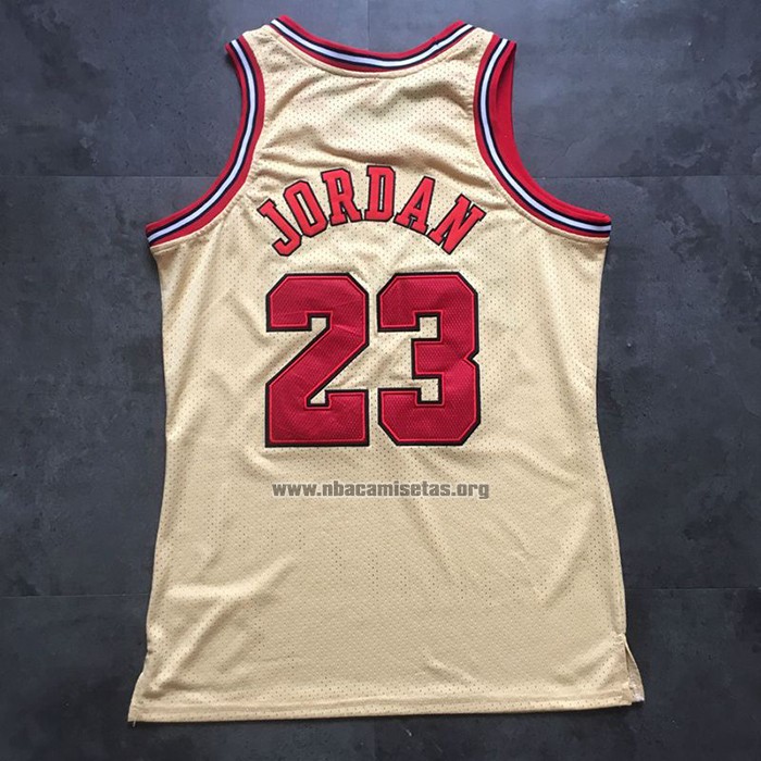 Camiseta Chicago Bulls Michael Jordan NO 23 Retro Crema